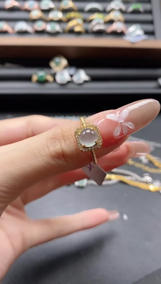 【闪购商品】翡翠戒指银S925镶嵌15511