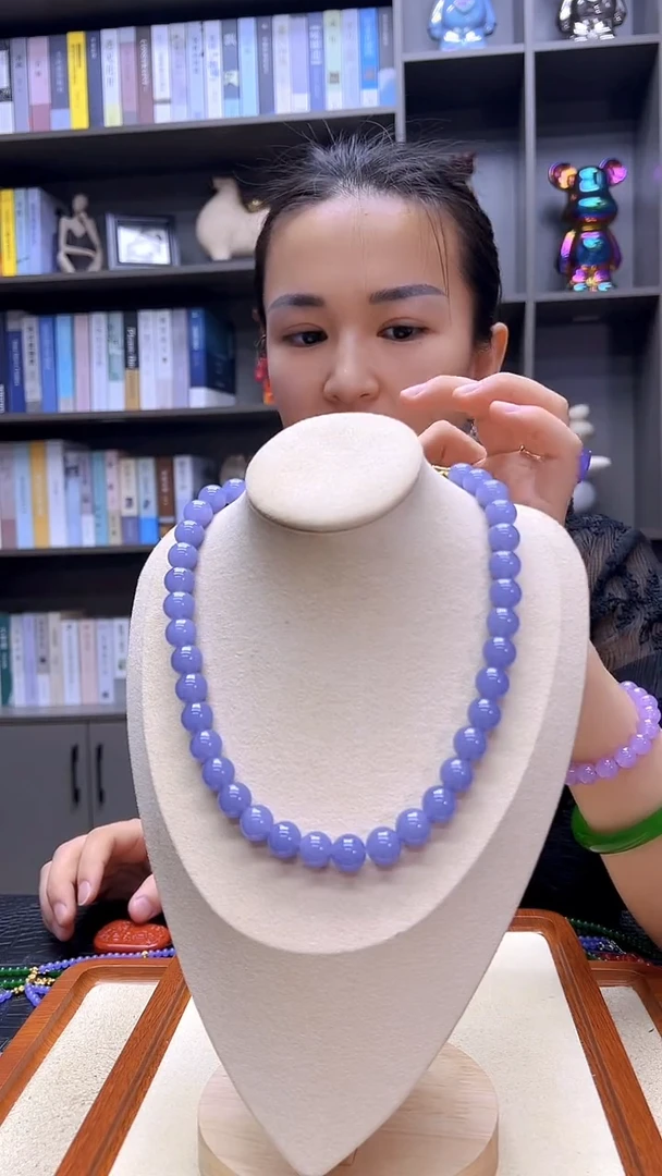 高货紫色diy劲饰12mm项链