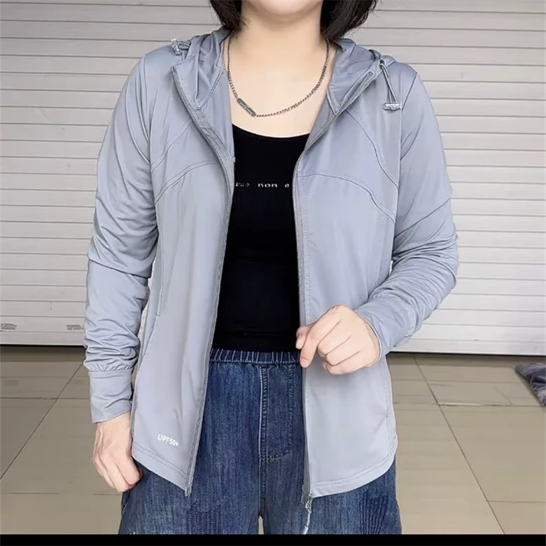 2025新款防晒衣女长袖夏季薄款透气速干户外运动防紫外线连帽外套
