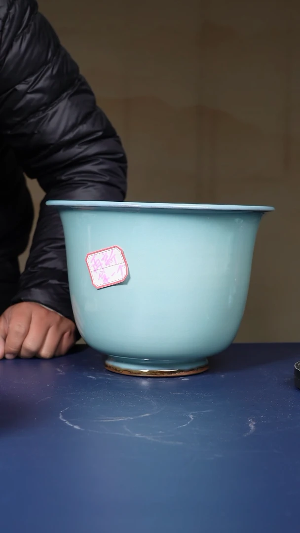 【闪购商品】摆件钧瓷宋钧仰钟式花盆