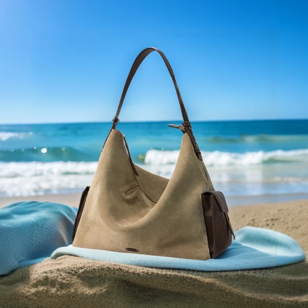 时尚旅行hobo包大容量斜挎手提托特包女单肩包文艺秋冬斜挎托特包