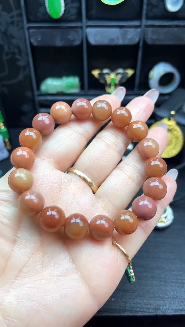 无石英石圆珠手串