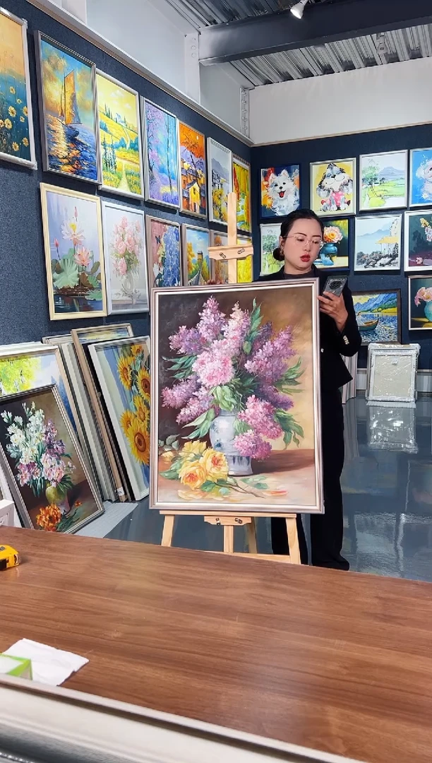 【闪购商品】油画60号 60*80 花卉-手绘油画