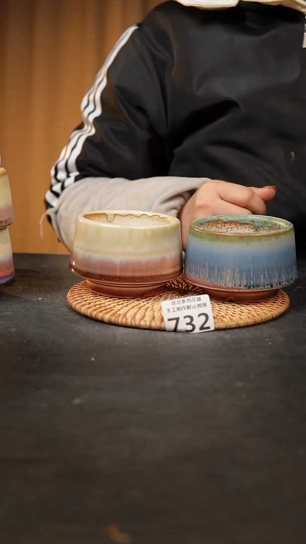 【闪购商品】瓷片732泥泥手工花盆