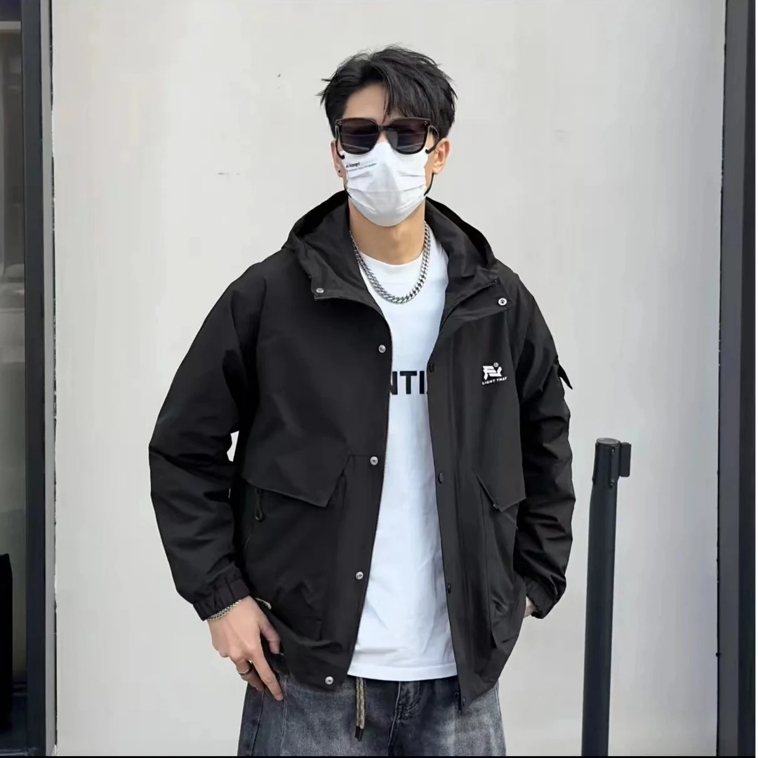 CJ8812-秋季情侣款工装潮牌杭州小众设计个性潮牌夹克外套