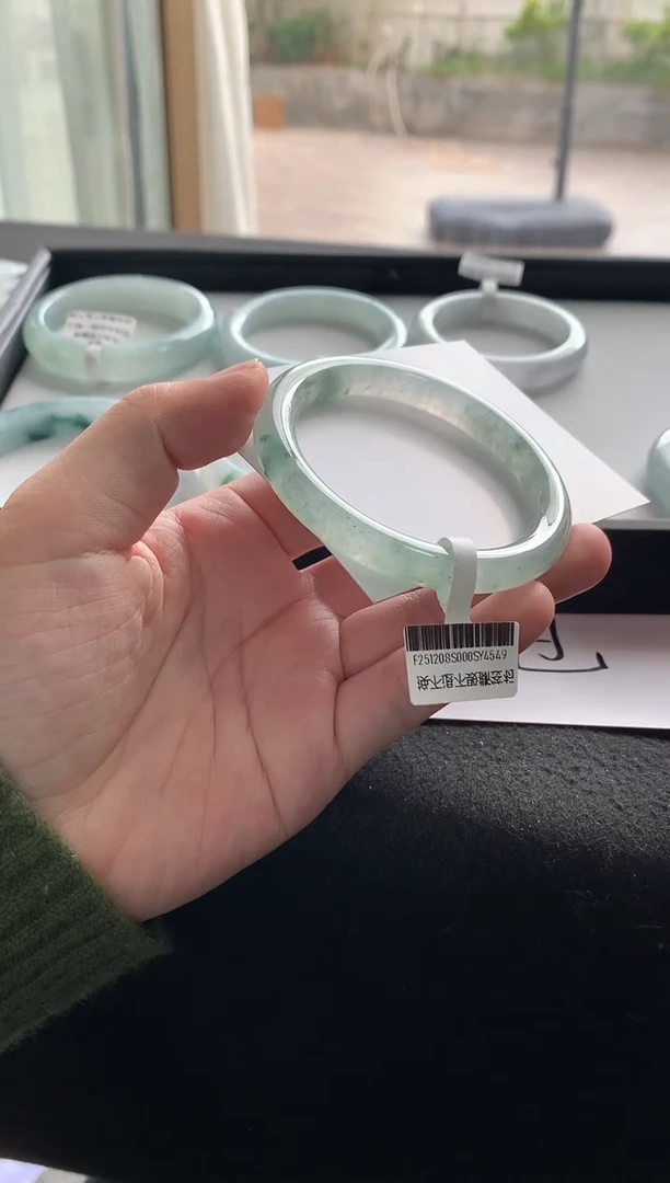 未镶嵌手镯翡翠55.2圆条Y4549买断