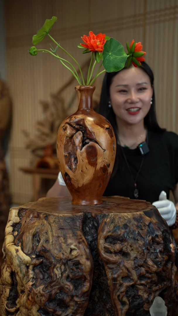 枣木雷击枣木富贵瓶