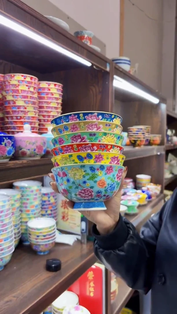 珐琅   5英寸饭碗10个景德镇餐具