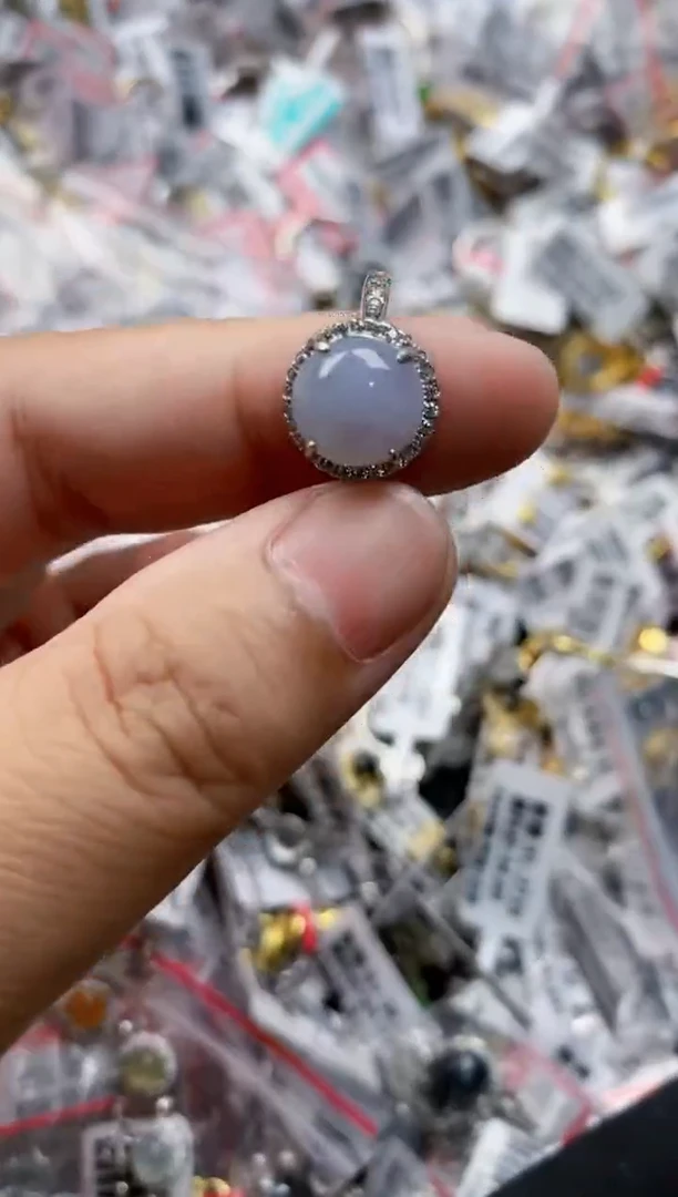 翡翠戒指银S925镶嵌8888     9