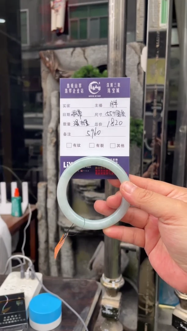 未镶嵌手镯翡翠W 55圆条 5960