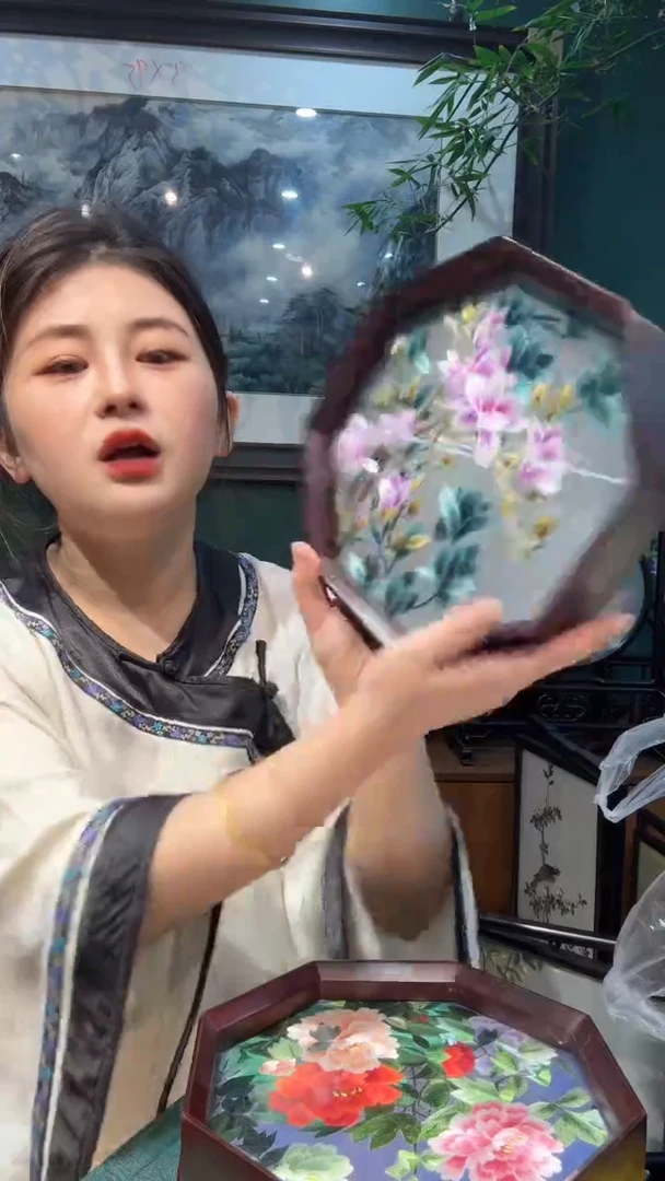 刺绣非遗苏绣手工工艺品八角