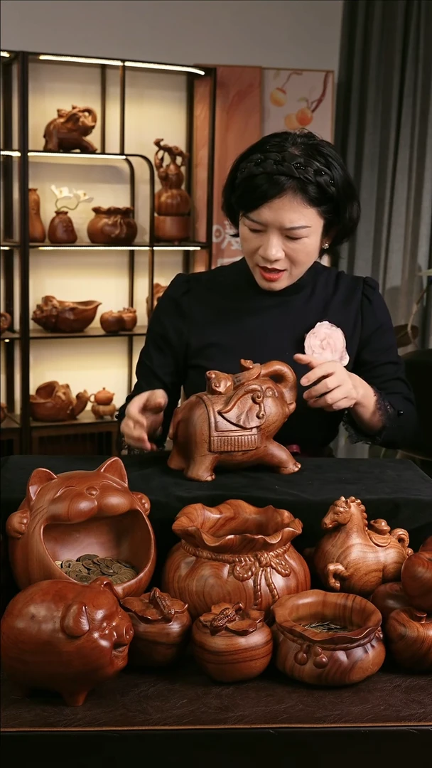 木MB070-3如意象摆件微瑕随缘发其一