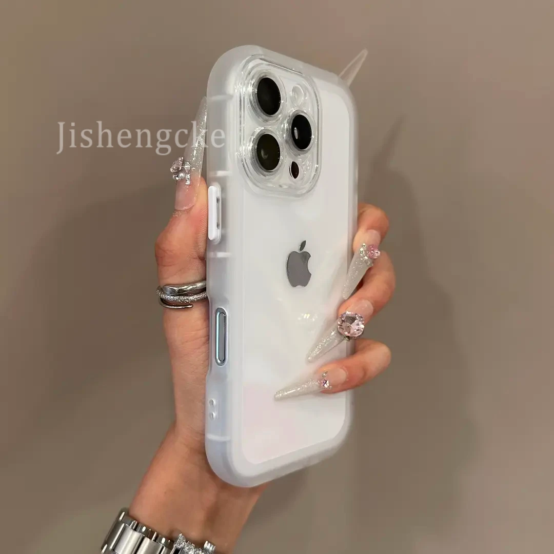 简约加厚防摔气囊适用16苹果手机壳iPhone15promax个性14硅胶13软