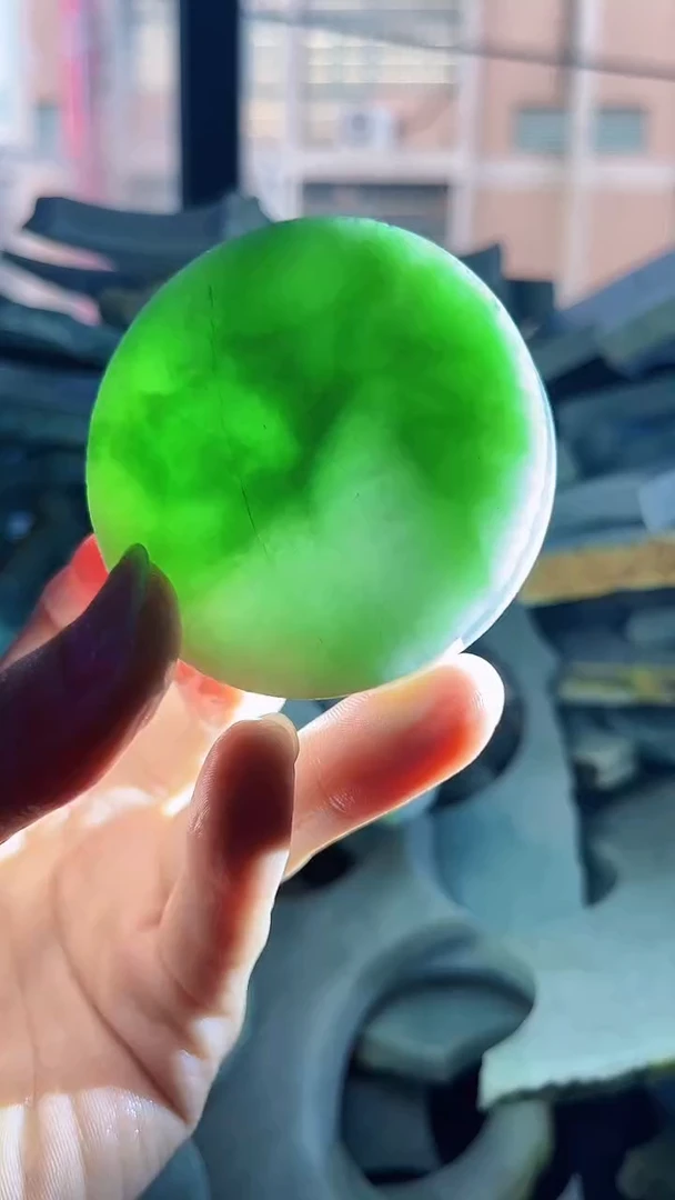 裸石翡翠钟**烨缅甸翡翠A货1426