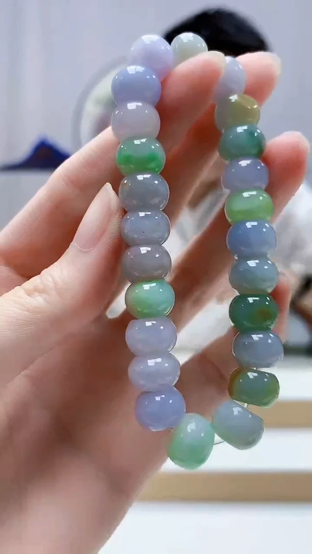 未镶嵌定制翡翠5028zm-毛货手串114