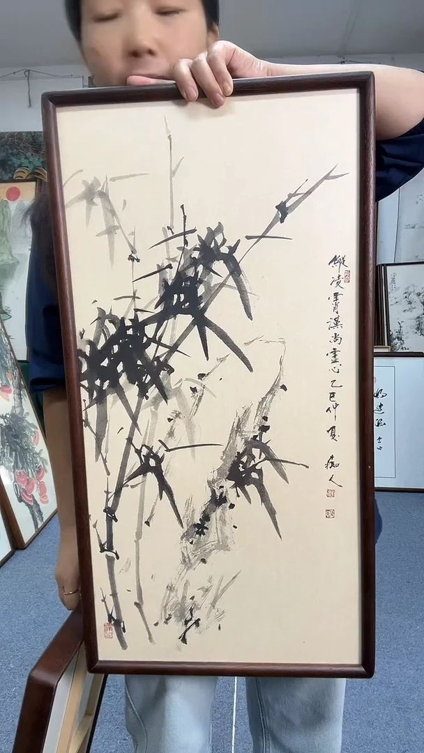 国画35*68实木画框京东包邮手绘