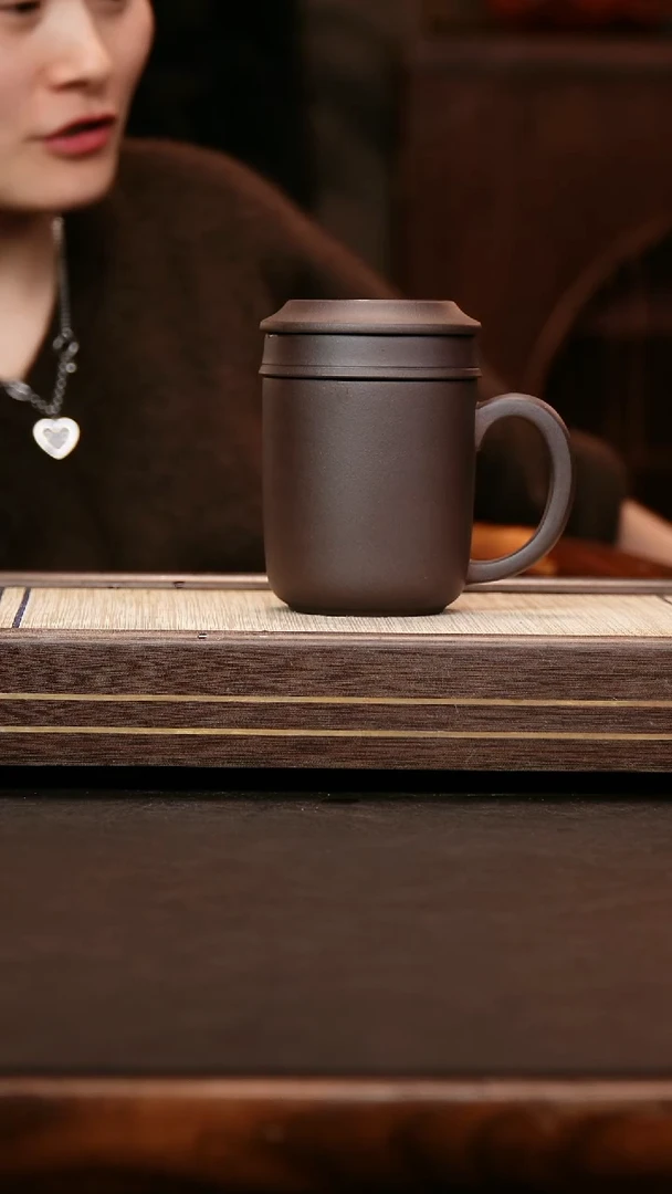 茶壶紫砂深井紫泥 盖杯 三件套