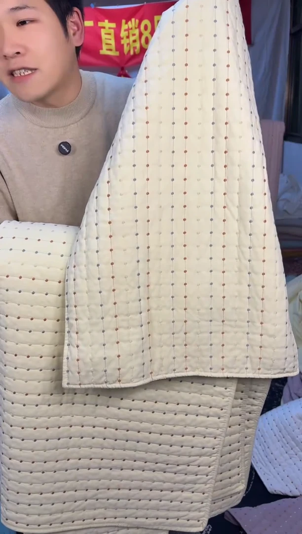 棉纯棉米粒秀230*250米黄色三件套