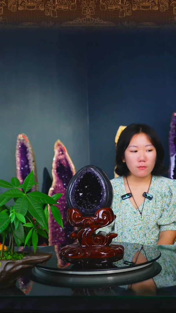 石材石材天然紫晶洞