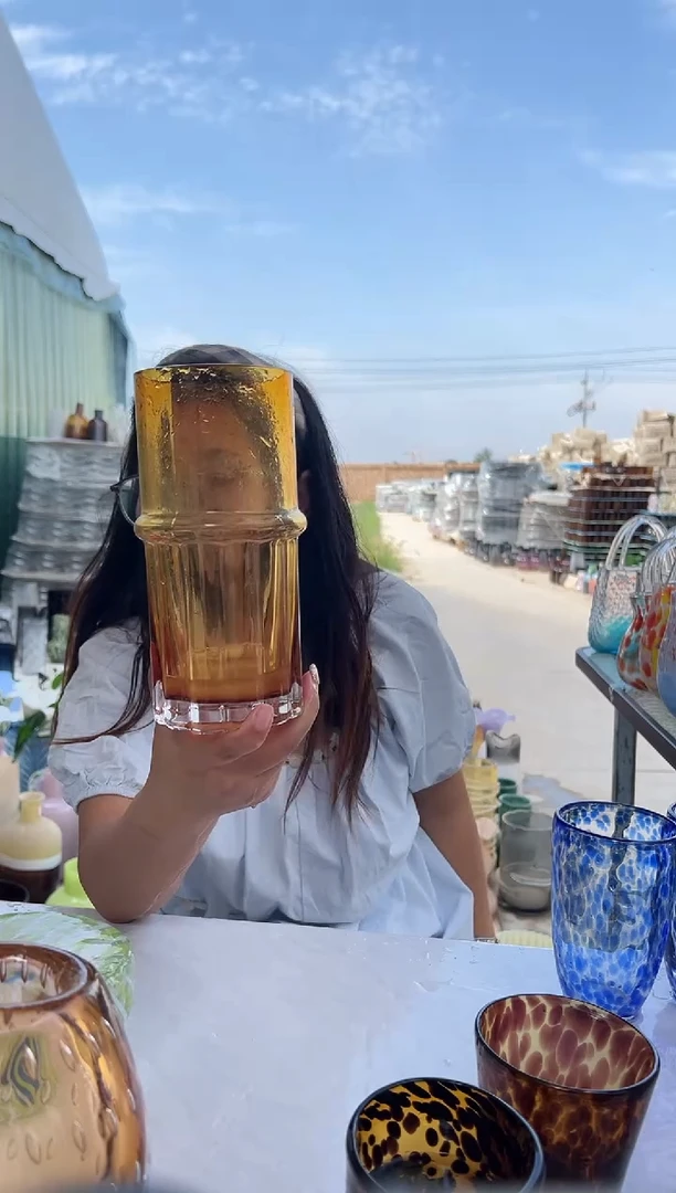 插花现代客厅摆件玻璃花瓶