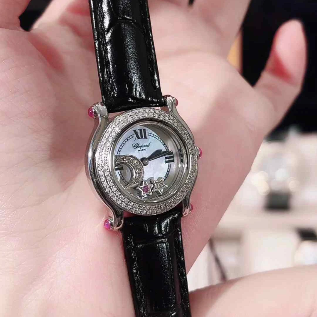 99新 Chopard/萧邦 278245精钢石英腕表后圈钻/WHT028936