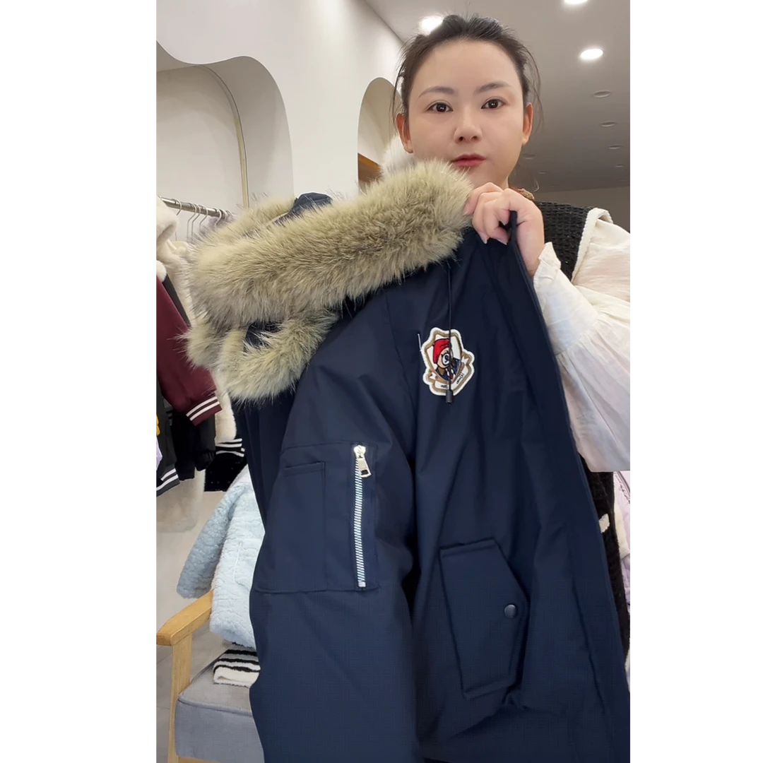 909（加绒加厚）童装2025秋冬季新款女毛领外套儿童洋气中大童