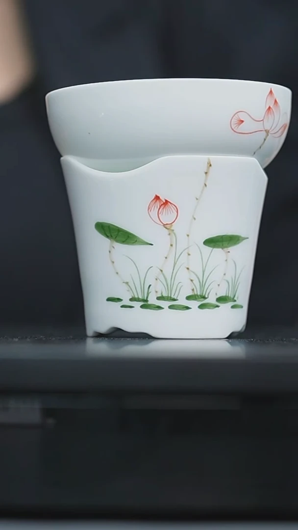 摆件高温颜色釉茶漏