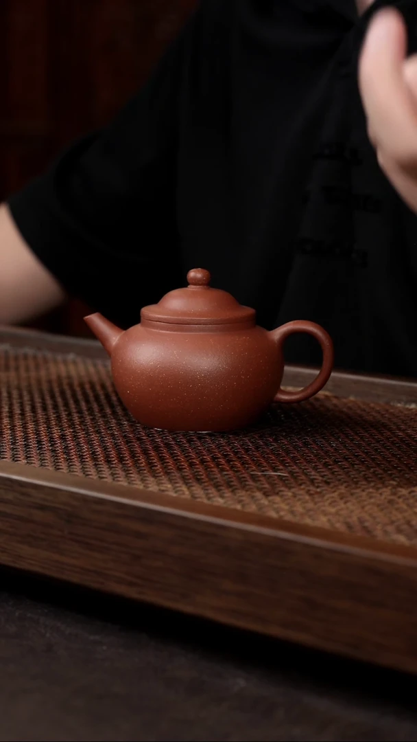 茶壶紫砂红降大彬笠帽