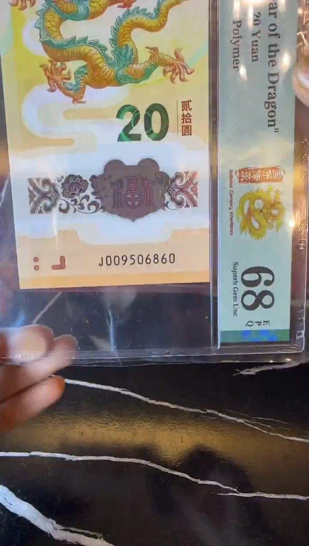 塑料2024 龙钞  单张  009506860