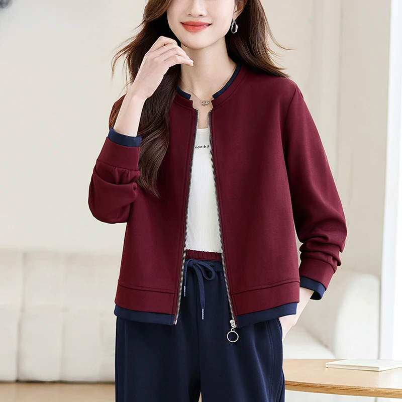 开衫卫衣外套女短款2025年春秋新款时尚洋气小个子棒球服休闲上衣