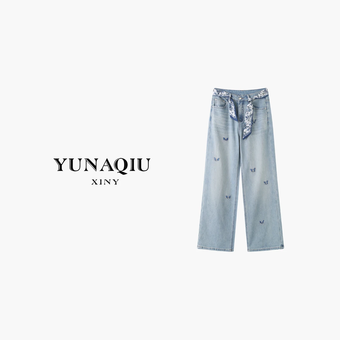 【COCO LESLEY】-直筒时尚休闲百搭设计师牛仔裤-9335