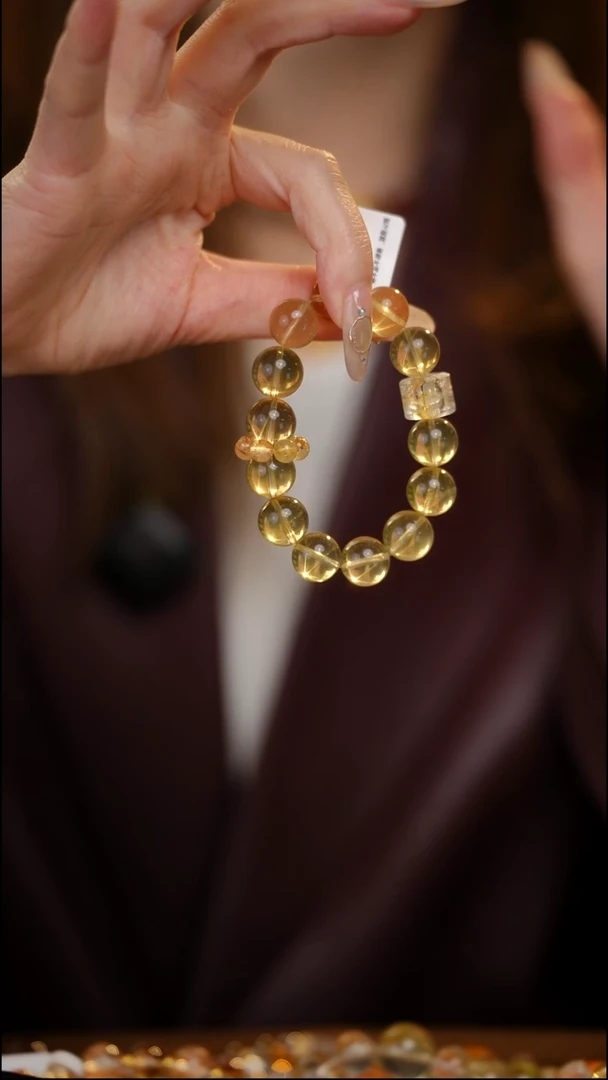 未镶嵌手串水晶黄水晶（金发小跑环）