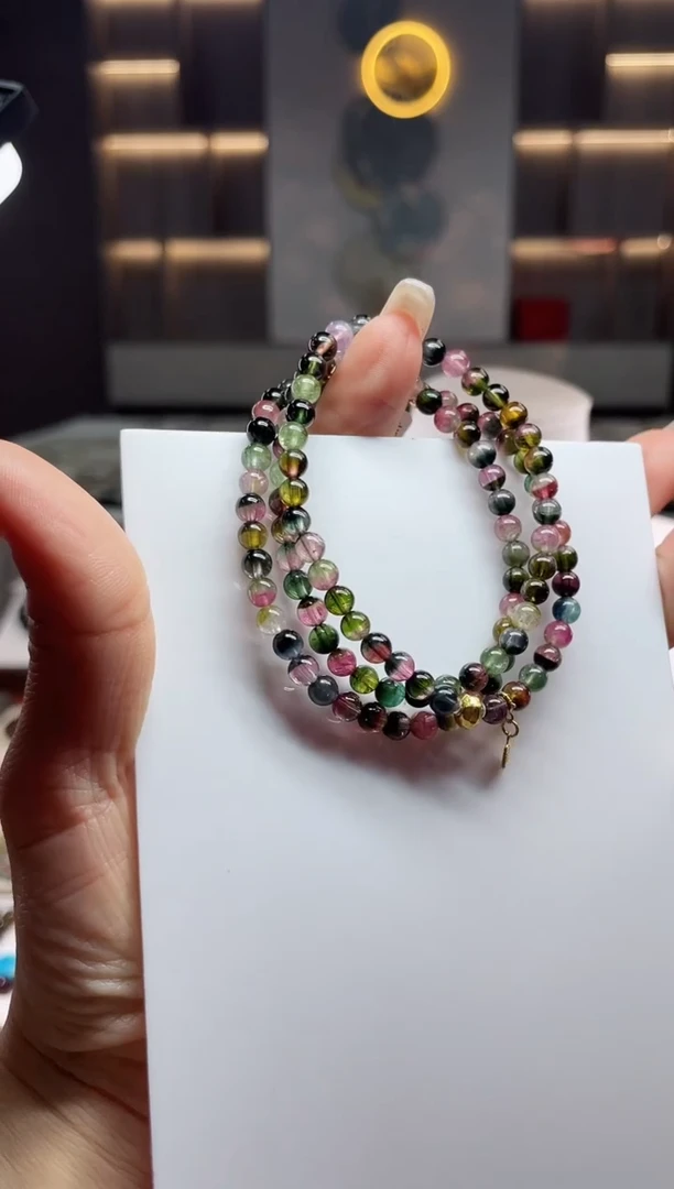 三圈手串未镶嵌碧玺（多样性发一条）T