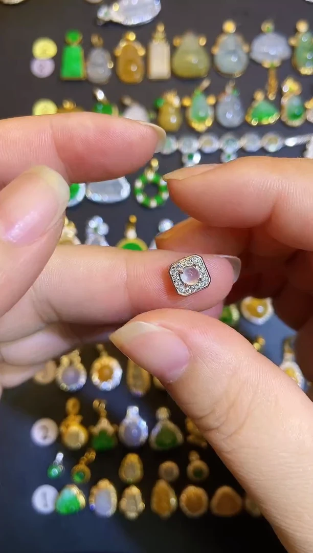 吊坠(不含链)银S925镶嵌翡翠1