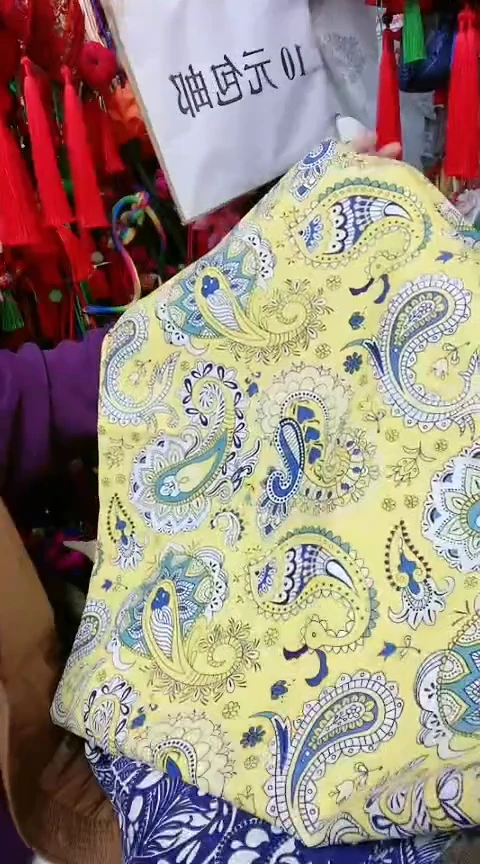 棉纯棉帆布黄色腰果花60*50