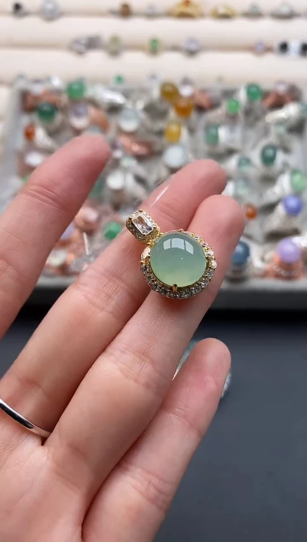 银S925镶嵌戒指翡翠1111111+2