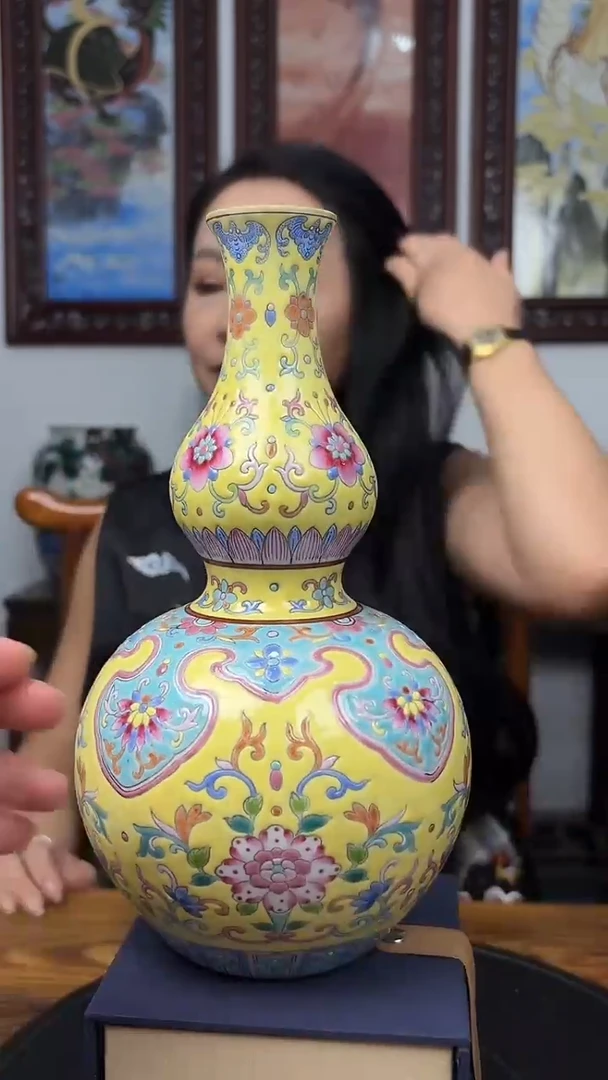摆件B30/七彩珐琅花鸟纹————