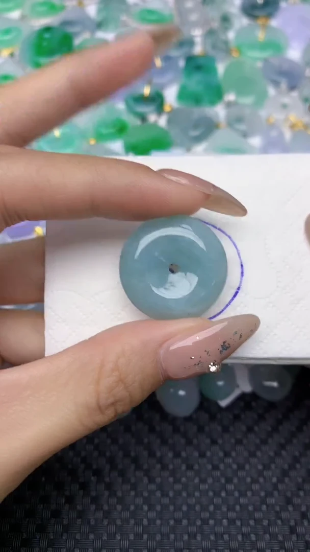 颈饰未镶嵌翡翠天然缅甸翡翠a货百元以上9元证书费自理