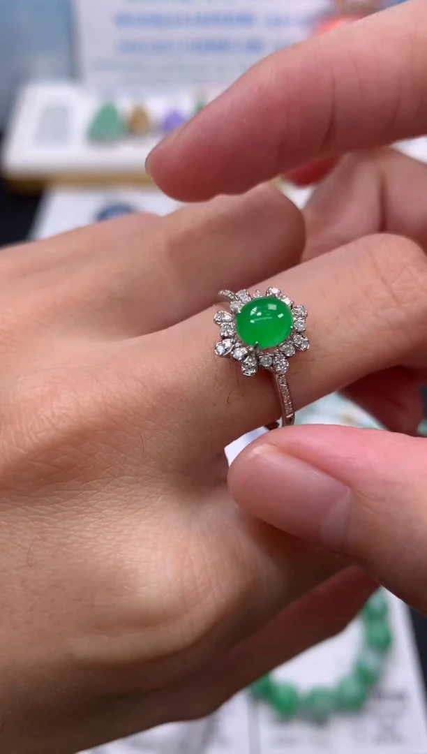 定制翡翠18K金镶嵌模式推广期48小时鉴赏期