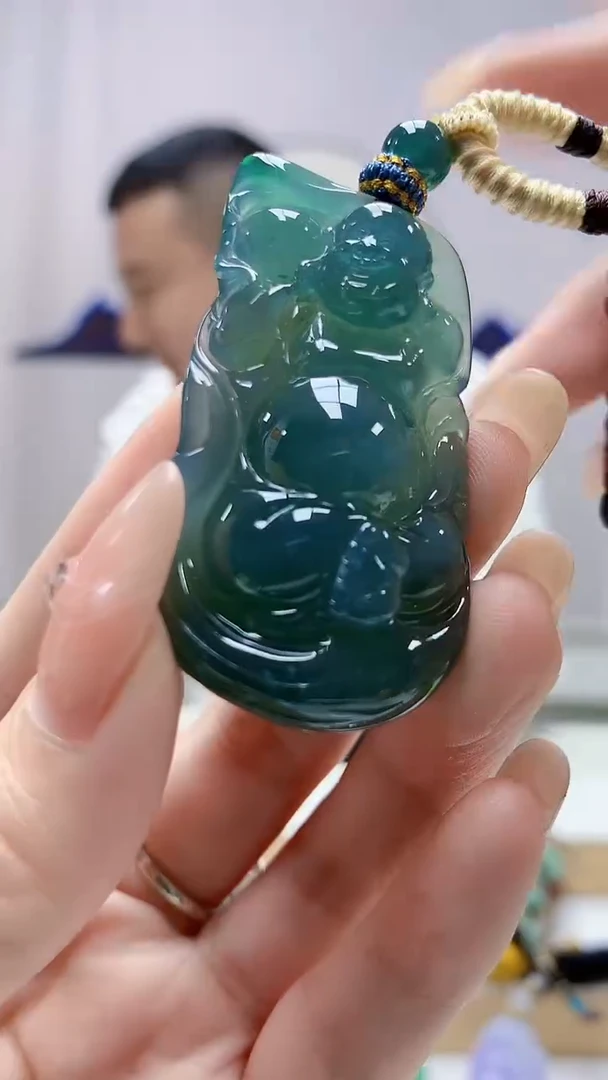 未镶嵌定制翡翠4898DD-毛货挂件126