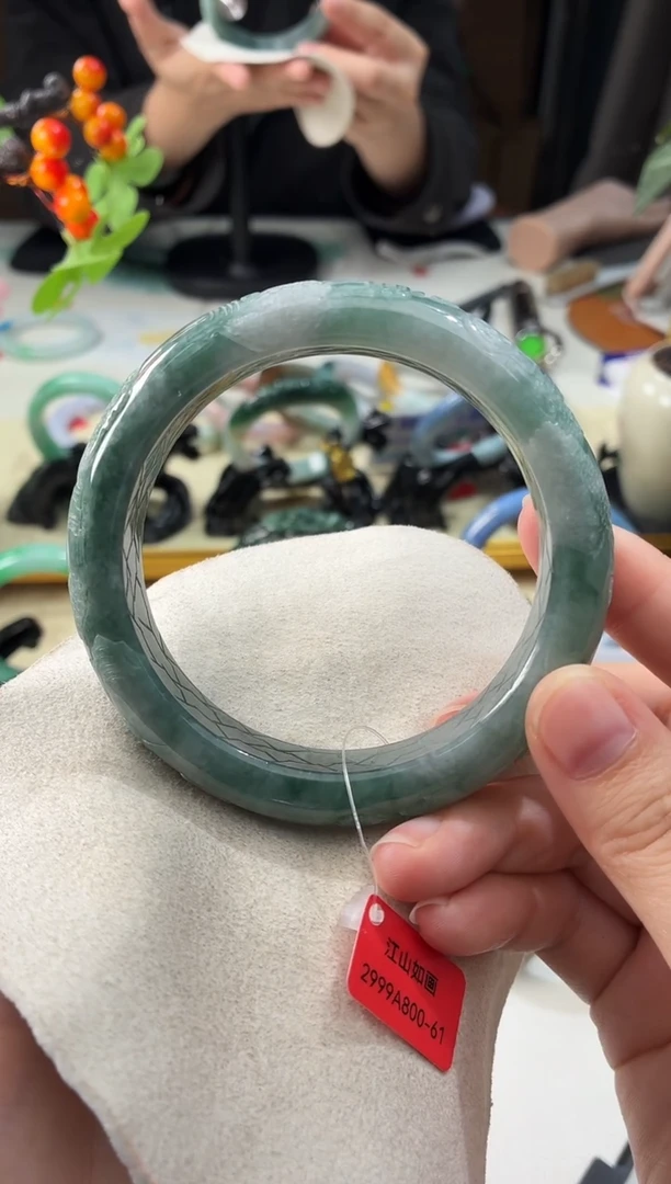 未镶嵌手镯翡翠7  翡翠手镯 60