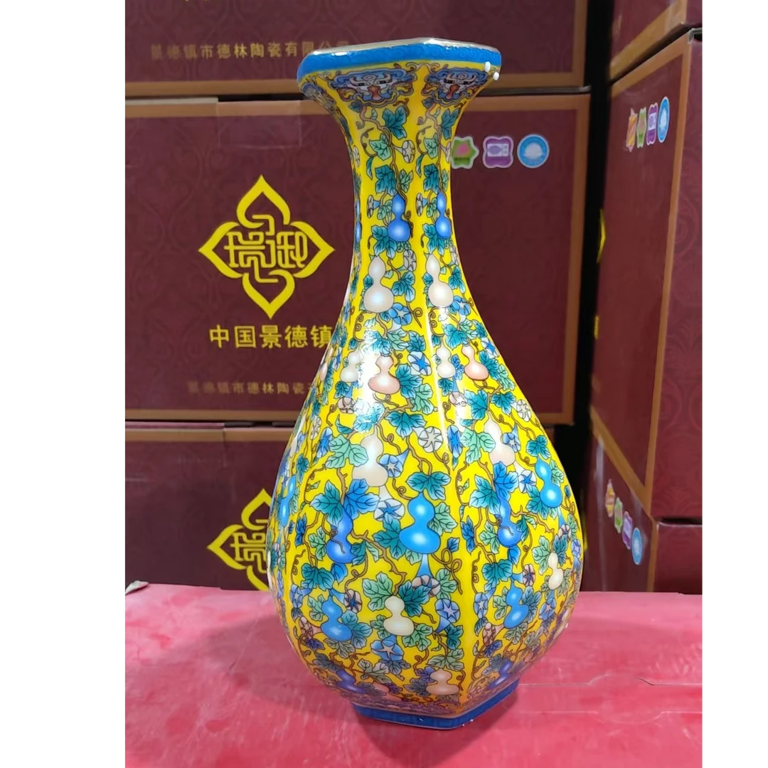 【张氏御瓷】珐琅彩六方玉壶春