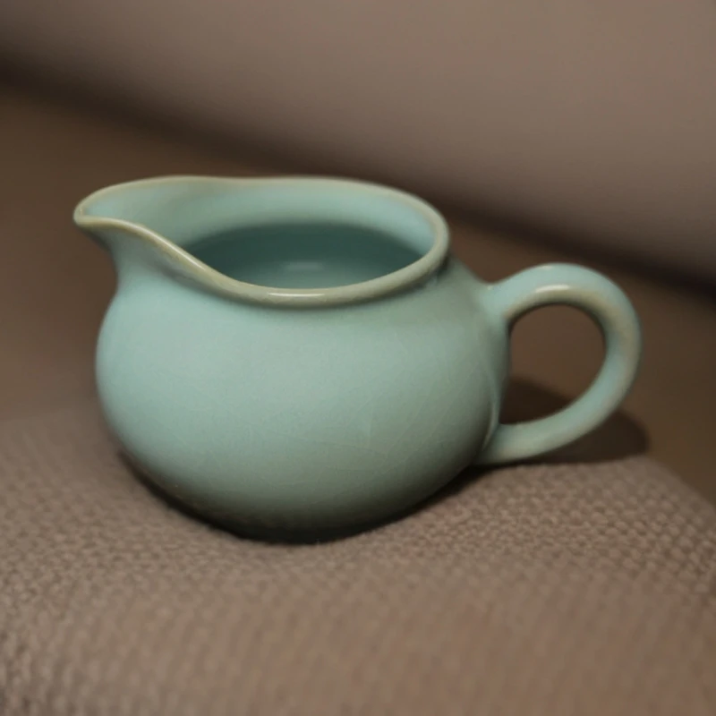 汝瓷贵妃公道杯 天青釉高档手工家用青瓷天青色陶瓷分茶茶道