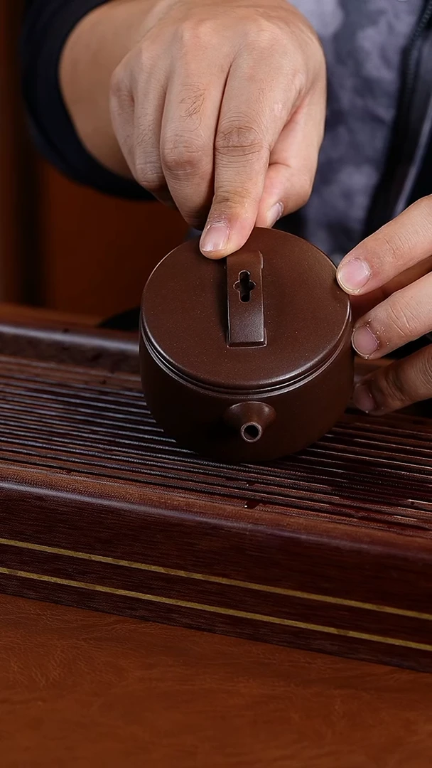 茶壶紫砂冯美婷紫泥汉瓦壶160cc