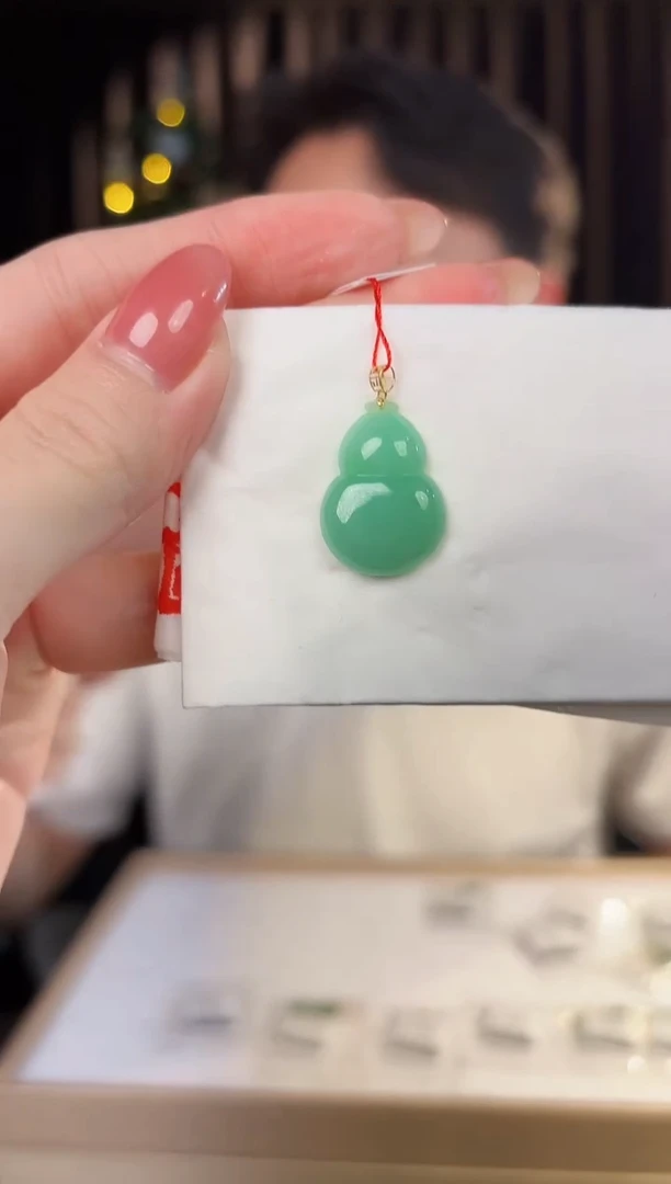 【闪购商品】翡翠颈饰18K金镶嵌缅料A货/支持复检/一件