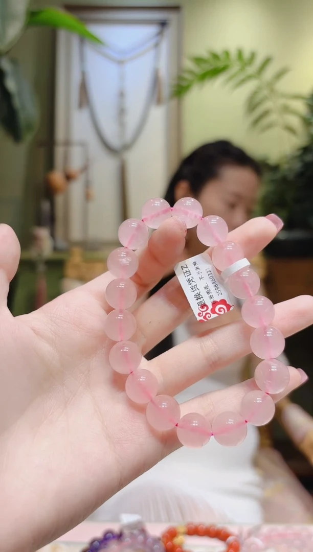 水晶手串未镶嵌粉水晶手串Z