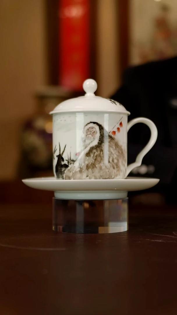 摆件景德镇陶东方陶瓷艺术作品插瓶瓷板画