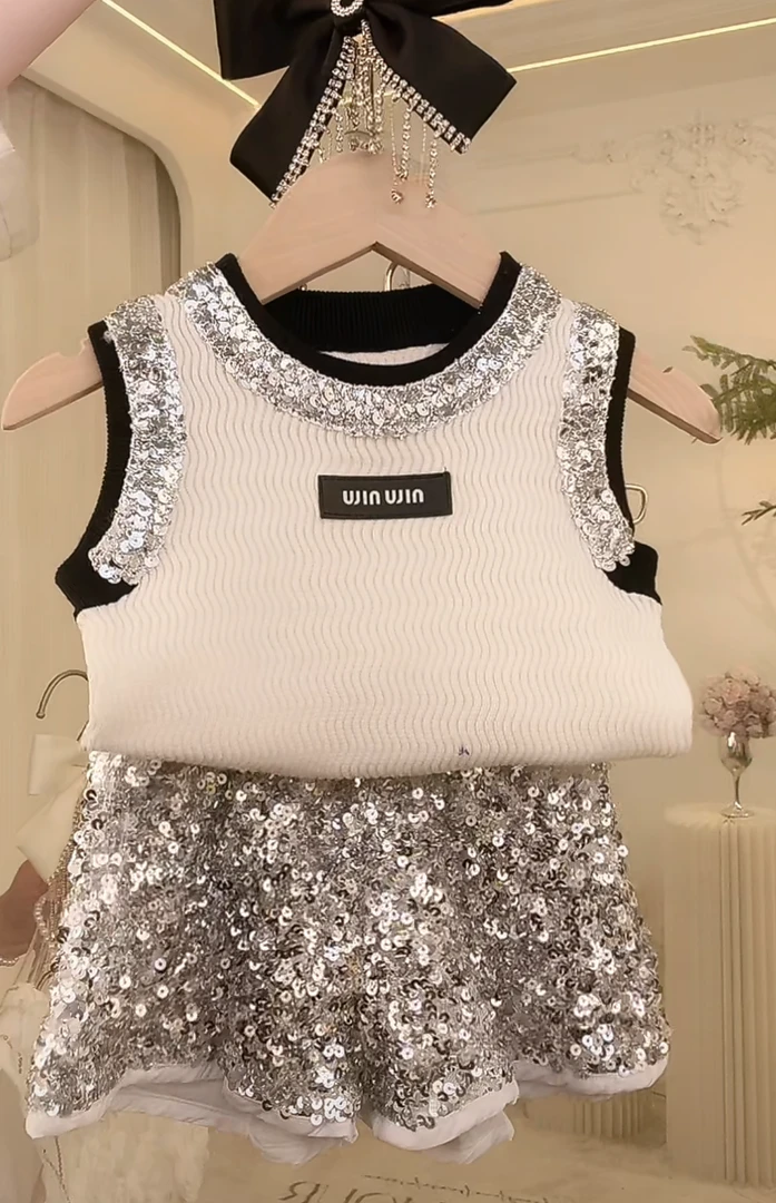 【QI奇妈】女童精致时尚淑秋儿童休闲百搭洋气童装套装Q0524