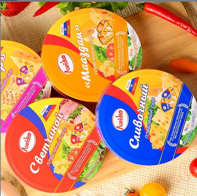 （发三盒）俄罗斯进口阿硕夫小三角奶酪芝士干酪奶香浓郁绵长140克