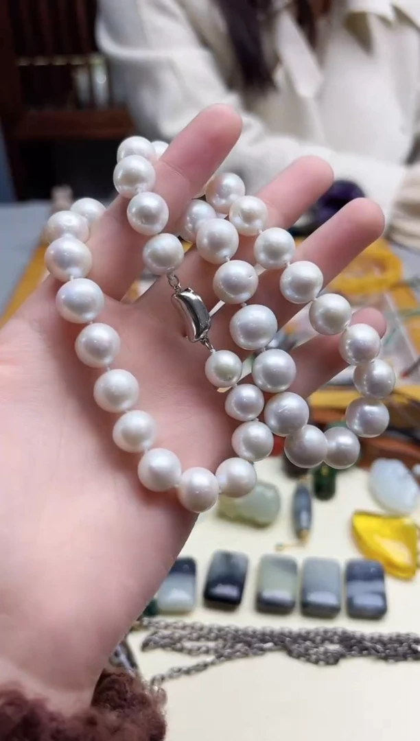 颈饰未镶嵌淡水珍珠珍珠项链12mm+ZD